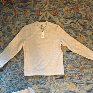 Taylor Stitch The Evans Crew in Oat Birdseye Wool (NWT)